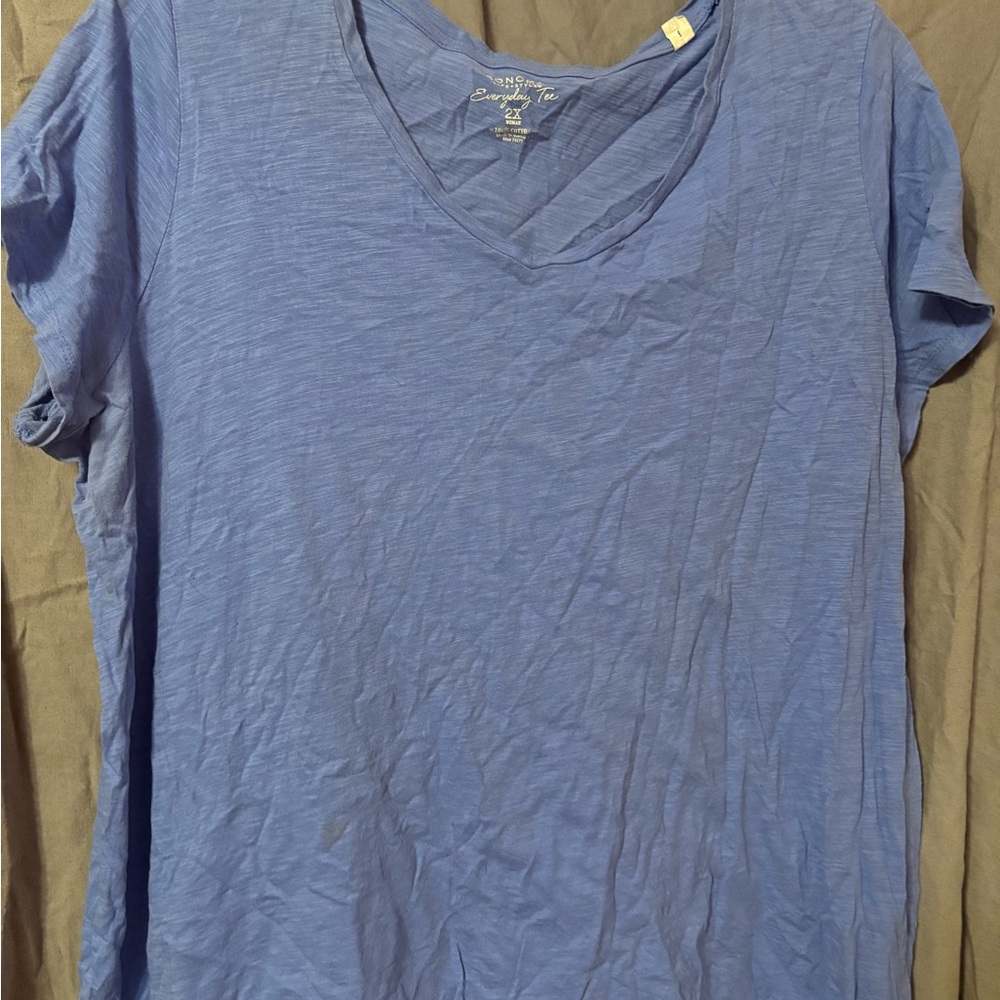 Women's Purple V-Neck Top